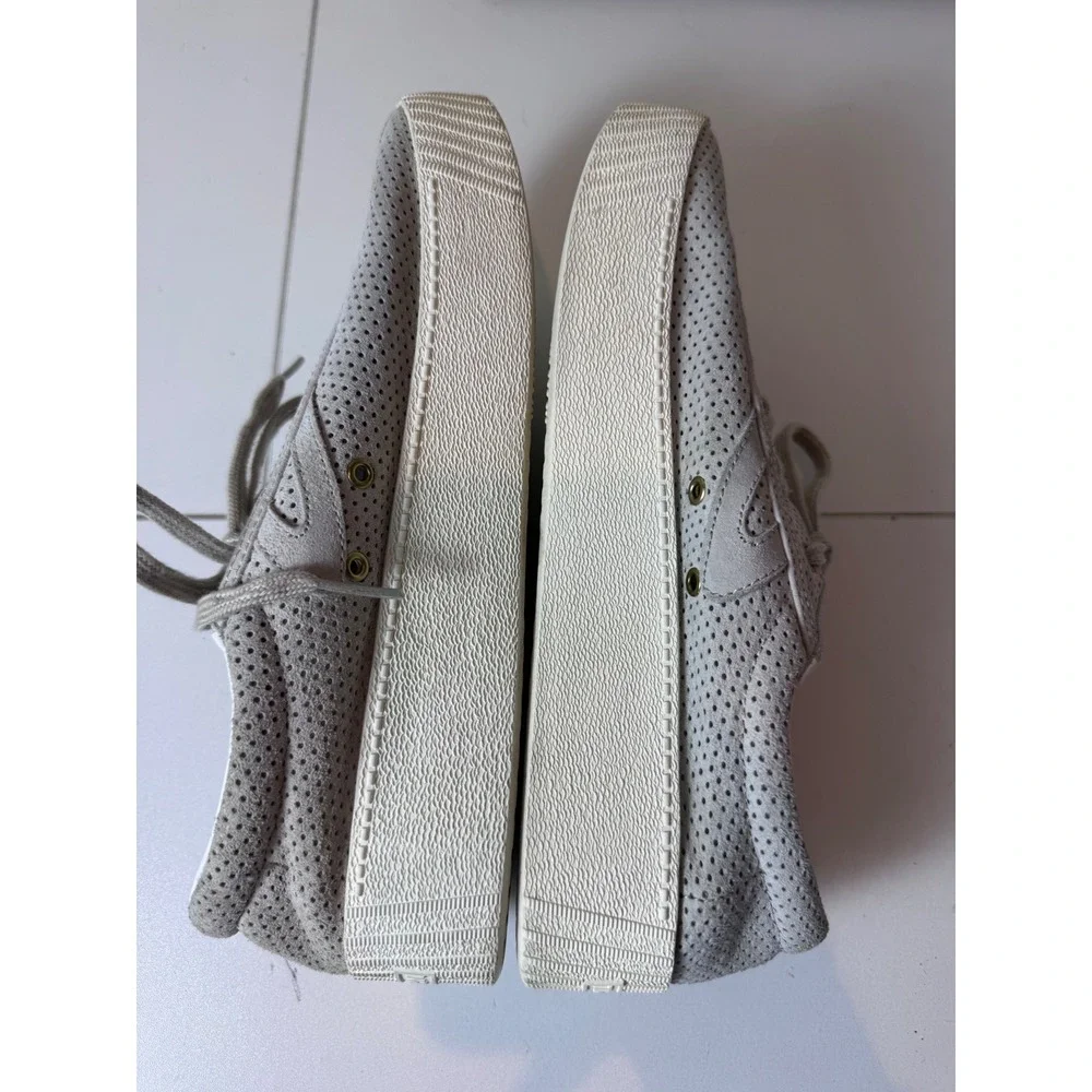 Tretorn Nylite Bold Perforated Suede Platform Sneakers‎ Size 8.5 Minimalist